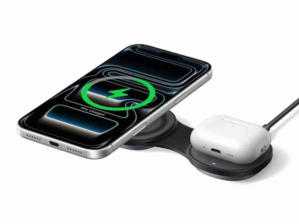 Как Apple MagSafe Duo, но с поддержкой Qi2.2. Беспроводная зарядка Ugreen MagFlow 25W Pocket-Sized 2-in-1 заряжает iPhone с мощностью 25 Вт