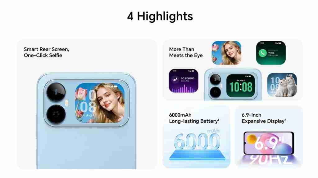 Honor скопировала Xiaomi: представлен необычный смартфон с большим АКБ и экраном на задней панели Play 20A